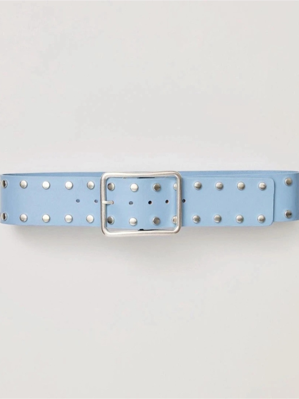 Free People Hex Hip Belt Leather Studded in Blue